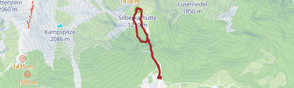 Route map: Rosina Klettersteig